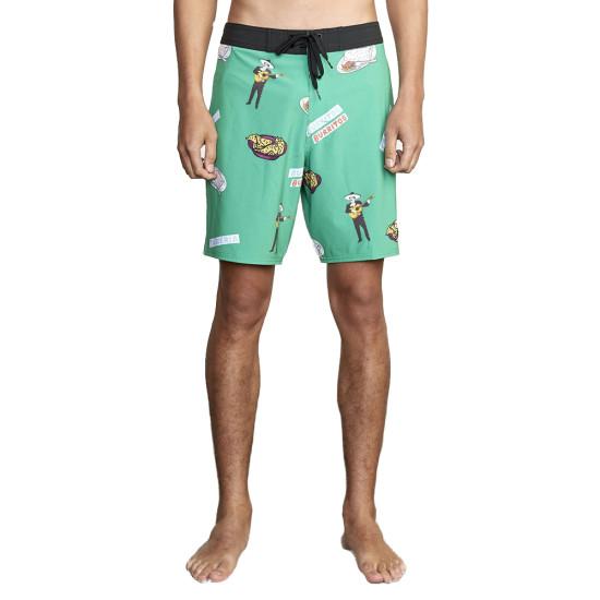RVCA Ανδρικό μαγιό Hot Fudge Trunk 18" - Printed Board Shorts for Men